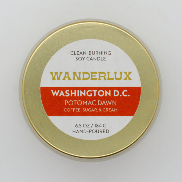 Wanderlux Washington D.C. Potomac Dawn 6.5 Ounce Soy Candle
