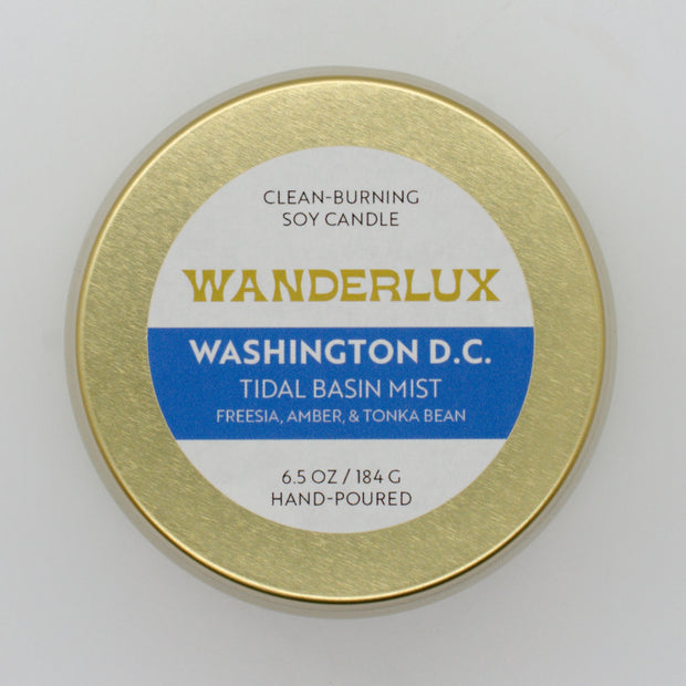 Wanderlux Washington D.C. Tidal Basin Mist 6.5 Ounce Soy Candle
