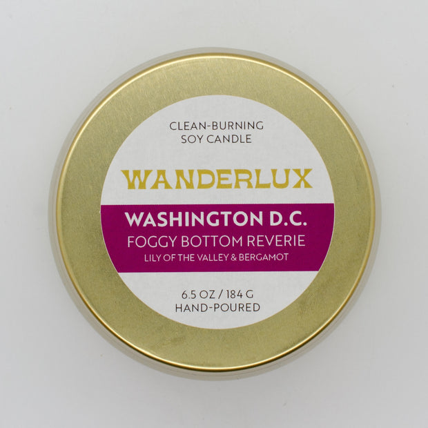 Wanderlux Washington D.C. Foggy Bottom Reverie 6.5 Ounce Soy Candle