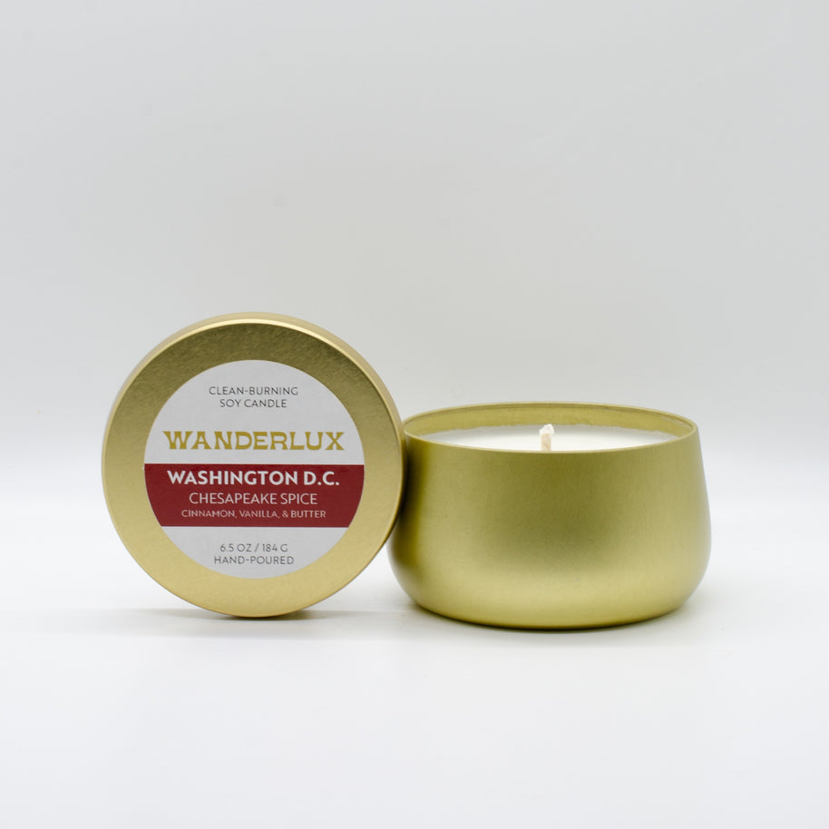 Wanderlux Washington D.C. Chesapeake Spice 6.5 Ounce Soy Candle