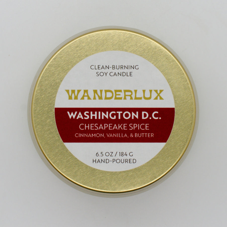 Wanderlux Washington D.C. Chesapeake Spice 6.5 Ounce Soy Candle