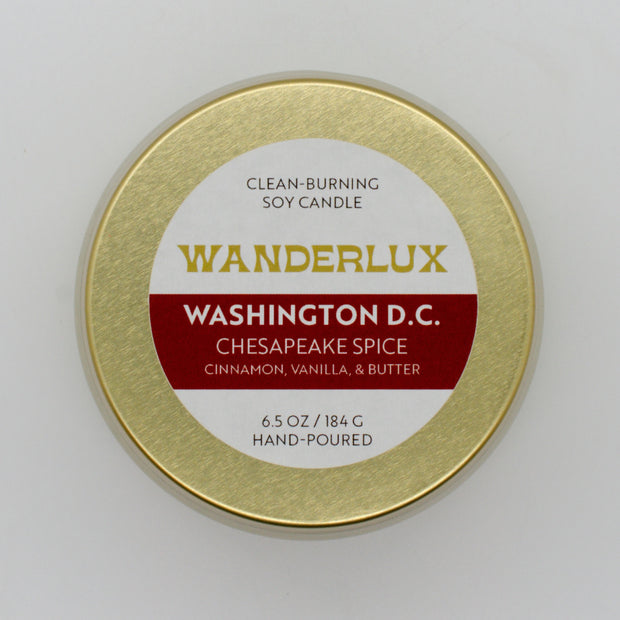 Wanderlux Washington D.C. Chesapeake Spice 6.5 Ounce Soy Candle
