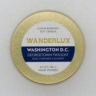 Wanderlux Washington D.C. Georgetown Twilight 6.5 Ounce Soy Candle