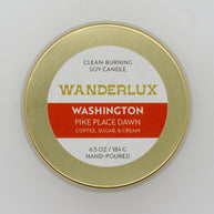Wanderlux Washington Pike Place Dawn 6.5 Ounce Soy Candle