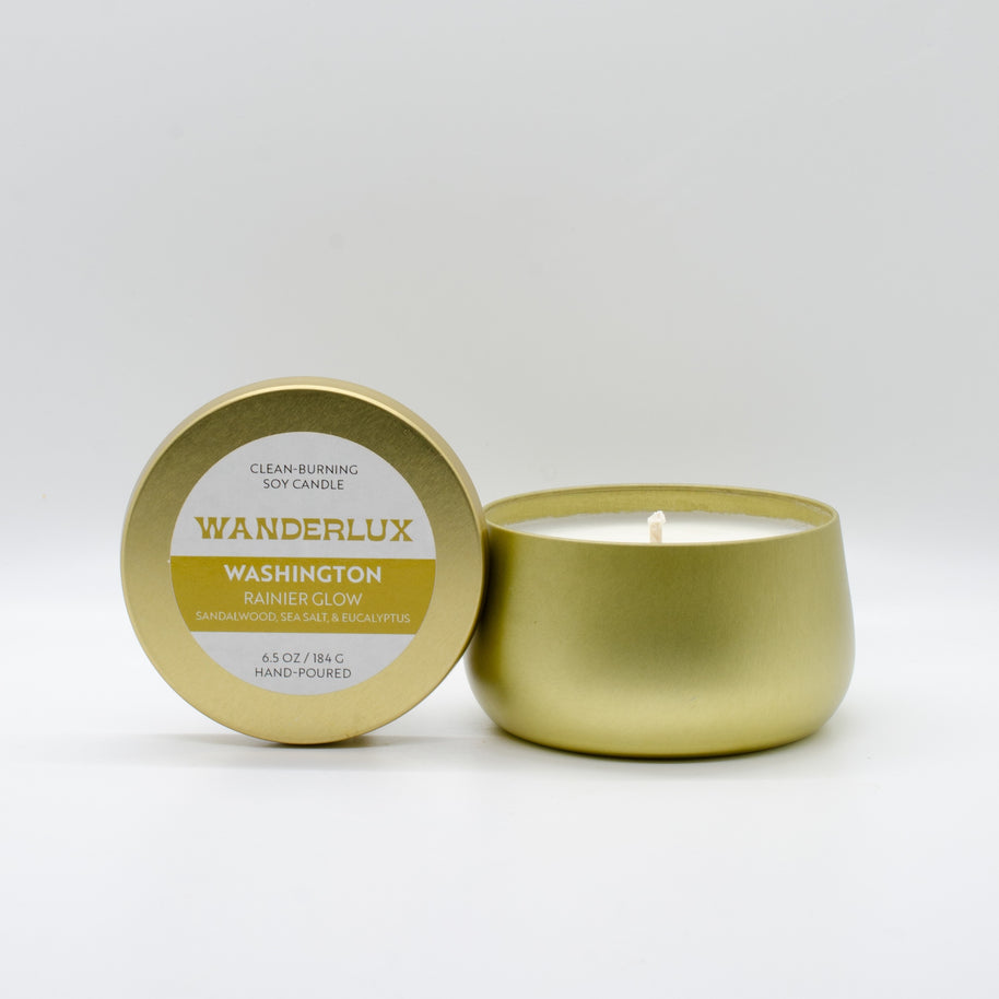 Wanderlux Washington Rainier Glow 6.5 Ounce Soy Candle