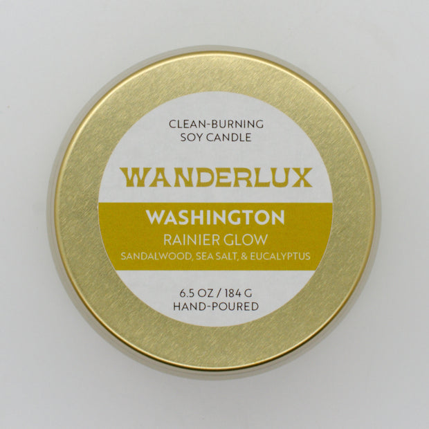 Wanderlux Washington Rainier Glow 6.5 Ounce Soy Candle