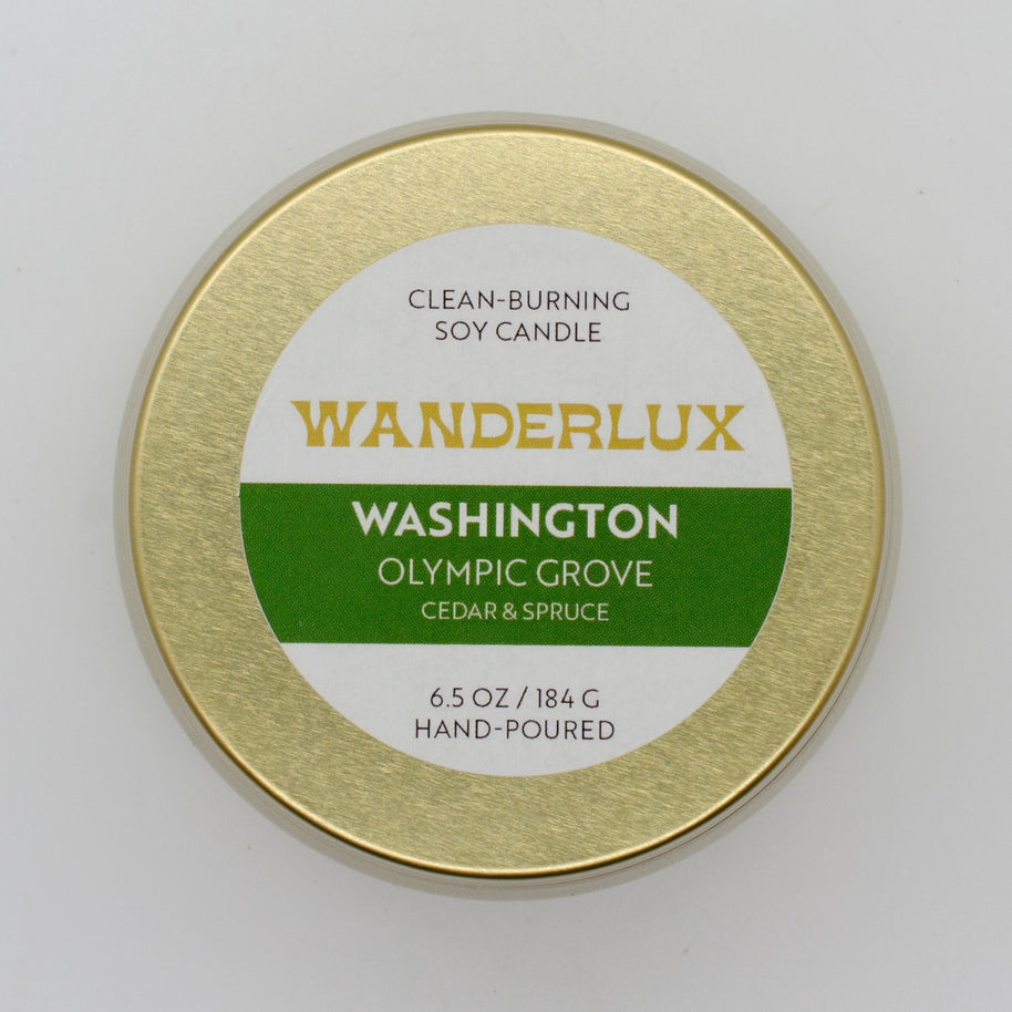 Wanderlux Washington Olympic Grove 6.5 Ounce Soy Candle