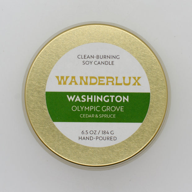 Wanderlux Washington Olympic Grove 6.5 Ounce Soy Candle