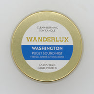 Wanderlux Washington Puget Sound Mist 6.5 Ounce Soy Candle