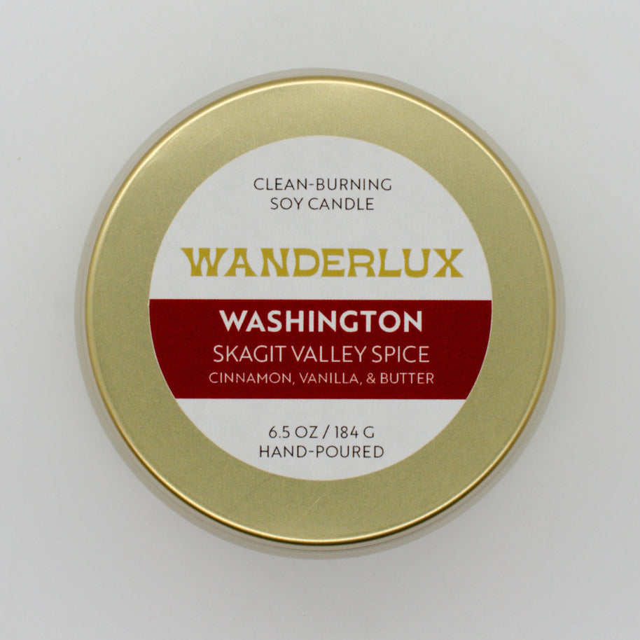 Wanderlux Washington Skagit Valley Spice 6.5 Ounce Soy Candle