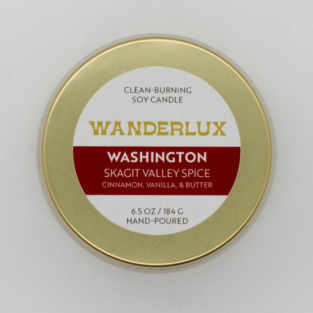 Wanderlux Washington Skagit Valley Spice 6.5 Ounce Soy Candle