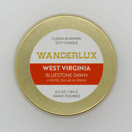 Wanderlux West Virginia Bluestone Dawn 6.5 Ounce Soy Candle