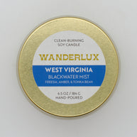 Wanderlux West Virginia Blackwater Mist 6.5 Ounce Soy Candle