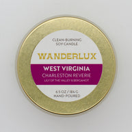 Wanderlux West Virginia Charleston Reverie 6.5 Ounce Soy Candle