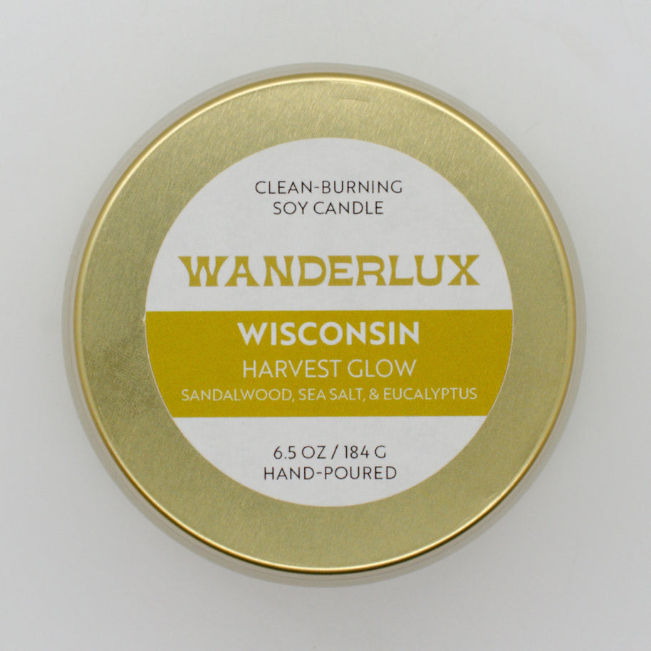Wanderlux Wisconsin Harvest Glow 6.5 Ounce Soy Candle