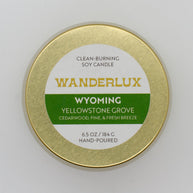 Wanderlux Wyoming Yellowstone Grove 6.5 Ounce Soy Candle