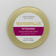 Wanderlux Wyoming Wind River Reverie 6.5 Ounce Soy Candle
