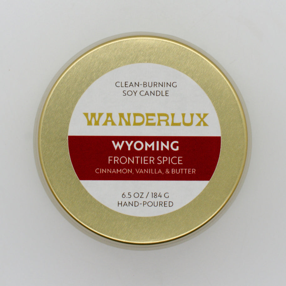 Wanderlux Wyoming Frontier Spice 6.5 Ounce Soy Candle