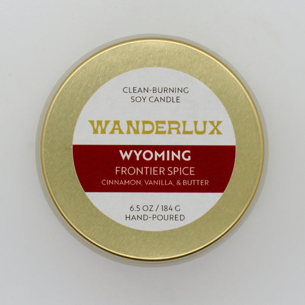 Wanderlux Wyoming Frontier Spice 6.5 Ounce Soy Candle