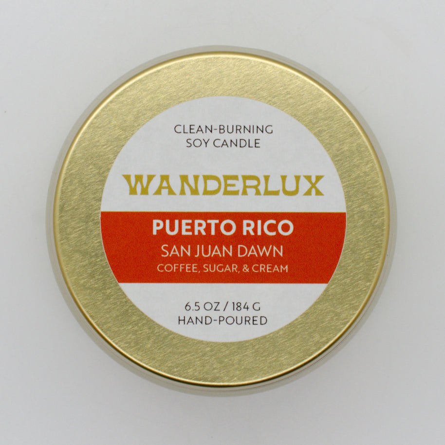 Wanderlux Puerto Rico San Juan Dawn 6.5 Ounce Soy Candle