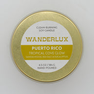 Wanderlux Puerto Rico Tropical Cove Glow 6.5 Ounce Soy Candle