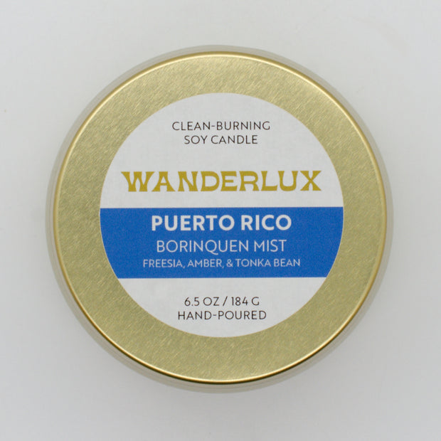 Wanderlux Puerto Rico Borinquen Mist 6.5 Ounce Soy Candle